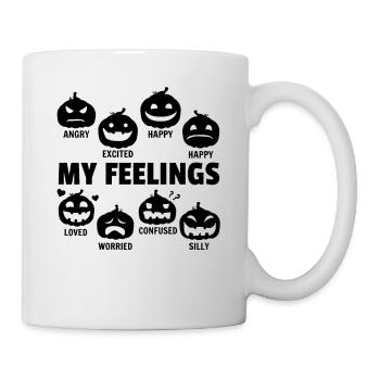 Halloween Pumpkin My Feelings I Funny Halloween Pu - Mug - white - Right