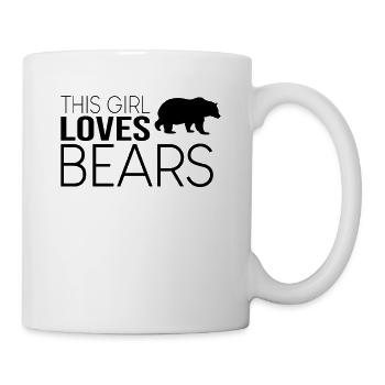 This girl loves bears - Mug - white - Right