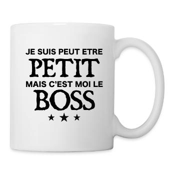 je suis peut-être petite mais c est moi le Boss - Mug blanc - blanc - Droite