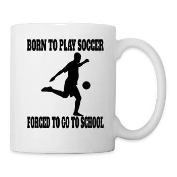 Fußball Fußballtrainer Fußballer Fußballspieler - Tasse - Weiß - Rechts