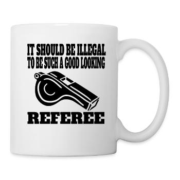 Arbitre De Football Arbitre Cadeau - Mug blanc - blanc - Droite