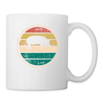 Pig Animal Retro Pet Farm Idée cadeau - Mug blanc - blanc - Droite