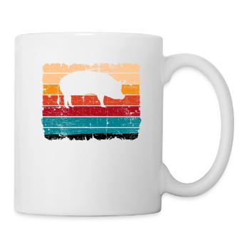 Pig Animal Retro Pet Farm Gift idea - Mug - white - Right