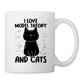J’aime les chats - Théorie des modèles - Mug blanc - blanc - Droite