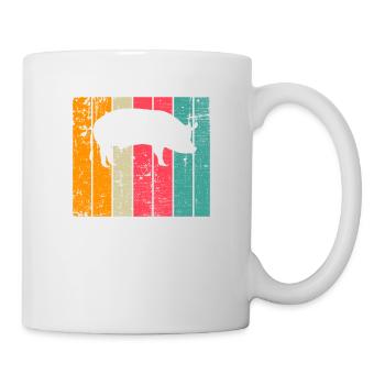 Pig Animal Retro Pet Farm Idée cadeau - Mug blanc - blanc - Droite