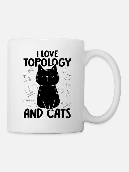 Ich Liebe Katzen - Topologie - Tasse - Weiß