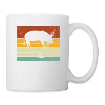Pig Animal Retro Pet Farm Idée cadeau - Mug blanc - blanc - Droite