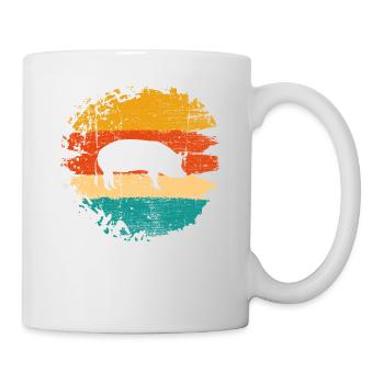 Pig Animal Retro Pet Farm Gift idea - Mug - white - Right