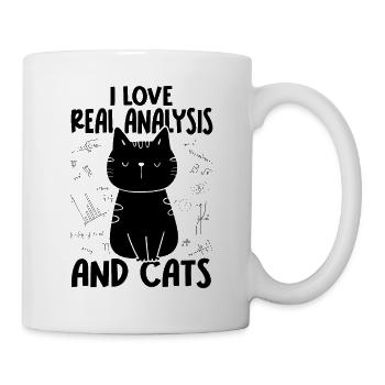 J’aime les chats - Analyse réelle - Mug blanc - blanc - Droite