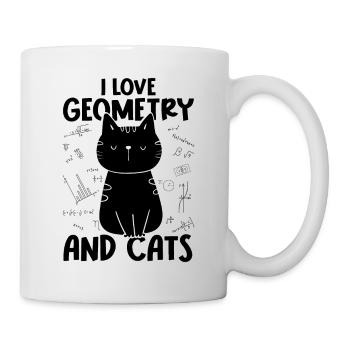 I Love Cats - Géométrie - Mug blanc - blanc - Droite