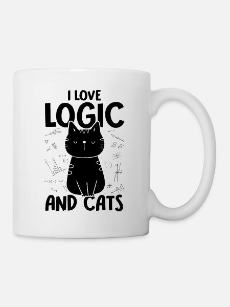 Ich Liebe Katzen - Logik - Tasse - Weiß