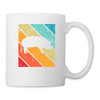 Pig Animal Retro Pet Farm Gift idea - Mug - white - Right