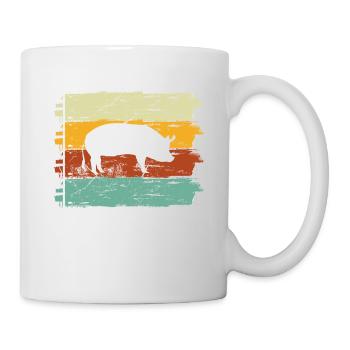 Pig Animal Retro Pet Farm Gift idea - Mug - white - Right