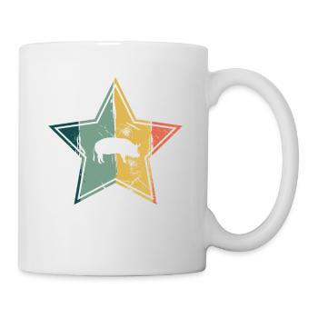 Pig Animal Retro Pet Farm Gift idea - Mug - white - Right