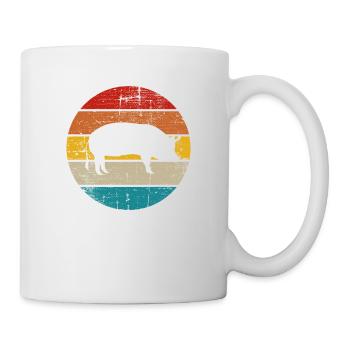 Pig Animal Retro Pet Farm Gift idea - Mug - white - Right