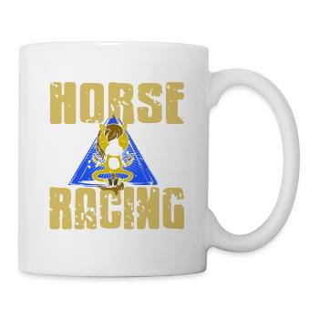 Courses de chevaux Impressionnants Designs rétro horse racer - Mug blanc - blanc - Droite
