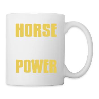 Retro HORSE POWER Awesome Horse Racing Designs - Mug - white - Right