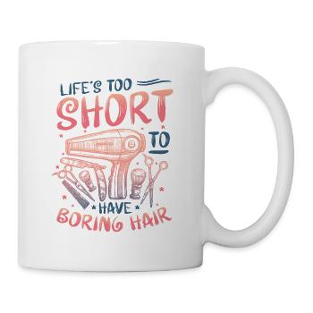 La vie est trop courte pour un ennuyeux - Mug blanc - blanc - Droite