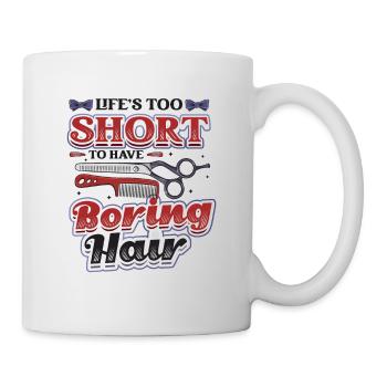 La vie est trop courte pour un ennuyeux - Mug blanc - blanc - Droite