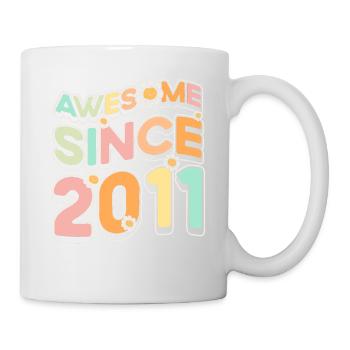 Fantastique depuis 2011 Thème de la fleur - Mug blanc - blanc - Droite