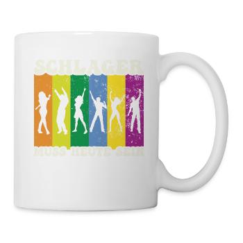 Volksmusik Party Dorffest Ouftit Deutsche Schlager - Tasse - Weiß - Rechts
