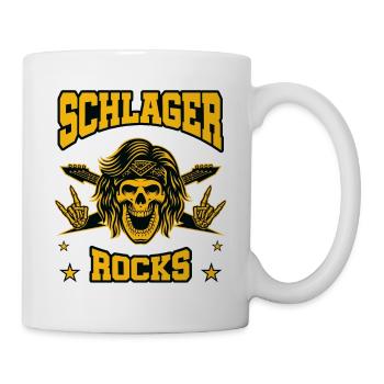 Volksmusik Party Dorffest Ouftit Deutsche Schlager - Tasse - Weiß - Rechts