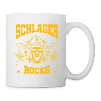 Volksmusik Party Dorffest Ouftit Deutsche Schlager - Tasse - Weiß - Rechts