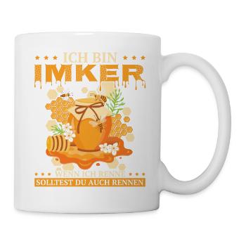 Imker Honig Verkäufer, Bienenschutz Imkerei Bienen - Tasse - Weiß - Rechts