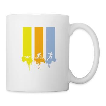 Natation Vélo Course à pied - Mug blanc - blanc - Droite