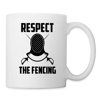 Respect The Fencing Swordsmanship Funny Sports Pun - Mug - white - Right