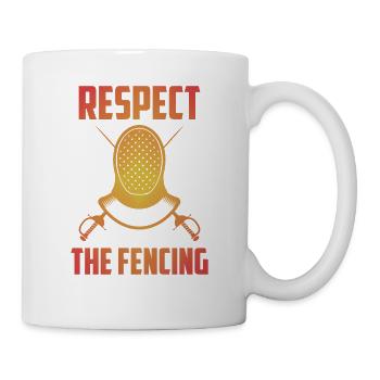 Funny Respect The Fencing Fencer Player Combat - Mug - white - Right