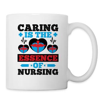 La bienveillance est l’essence même d’une infirmière - Mug blanc - blanc - Droite