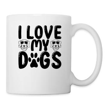 J’aime mes chiens - Mug blanc - blanc - Droite