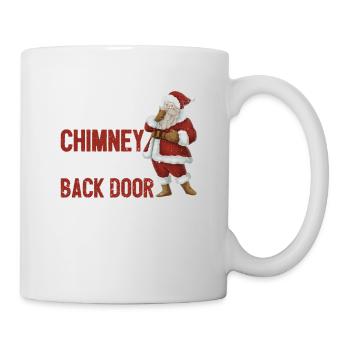 Dirty Santa Claus Witze Xmas PJ Ich kann durch - Tasse - Weiß - Rechts
