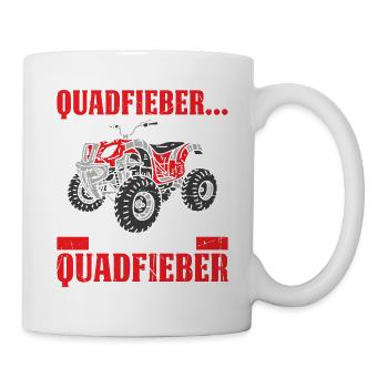 Quadfieber… Ganz Eindeutig Quadfieber - Tasse - Weiß - Rechts