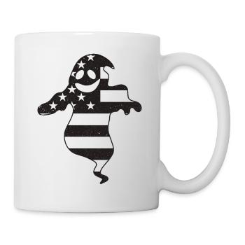 Halloween Ghost America Flag Ghost - Tasse - Weiß - Rechts