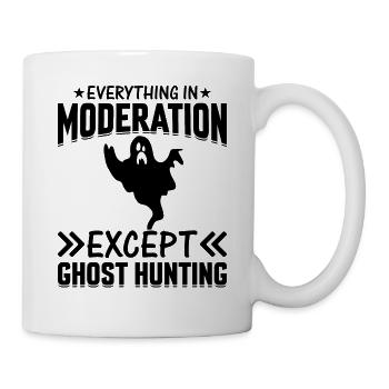 Halloween - Tout avec modération sauf le fantôme - Mug blanc - blanc - Droite