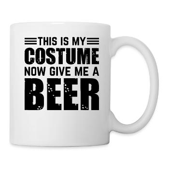 Halloween I This Is My Costume Now Give Me A Beer - Mug - white - Right