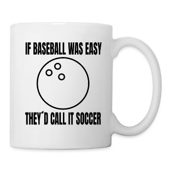 Baseball Baseballspiel Geschenk Baseballliebhaber - Tasse - Weiß - Rechts