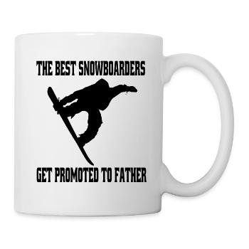 Snowboard Vater Wintersport Snowboardfahrer Papa - Tasse - Weiß - Rechts