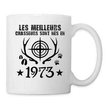 Chasseur | Anniversaire chasseur 1973 cadeau 1973 - Mug blanc - blanc - Droite