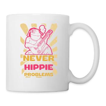 Frieden löst alle Probleme Hippie - Tasse - Weiß - Rechts