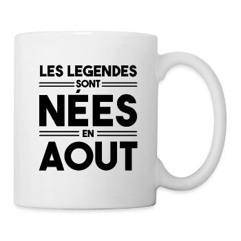 les légendes sont nées en août - Mug blanc - blanc - Droite