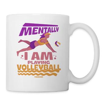 Volleyball Beachvolleyball Geschenk Strand - Tasse - Weiß - Rechts