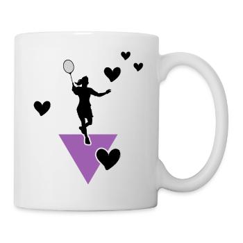 badminton badminton player crossminton badminton - Mug - white - Right