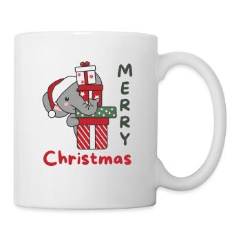 Elephant Cadeau de Noël Animaux d’hiver Éléphant - Mug blanc - blanc - Droite