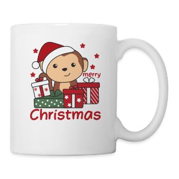 Monkey Christmas Gift Winter Animals Monkeys - Mug - white - Right