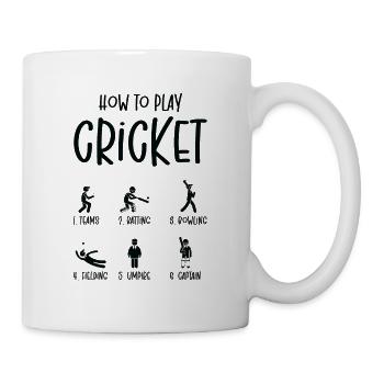 Comment jouer aux crickets - Mug blanc - blanc - Droite