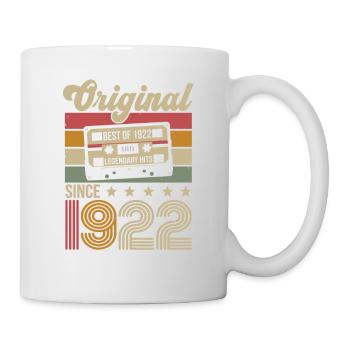 Vintage Geburtstag Original Geschenkidee 1922 - Tasse - Weiß - Rechts