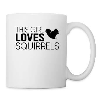 Cette fille aime les écureuils - Mug blanc - blanc - Droite